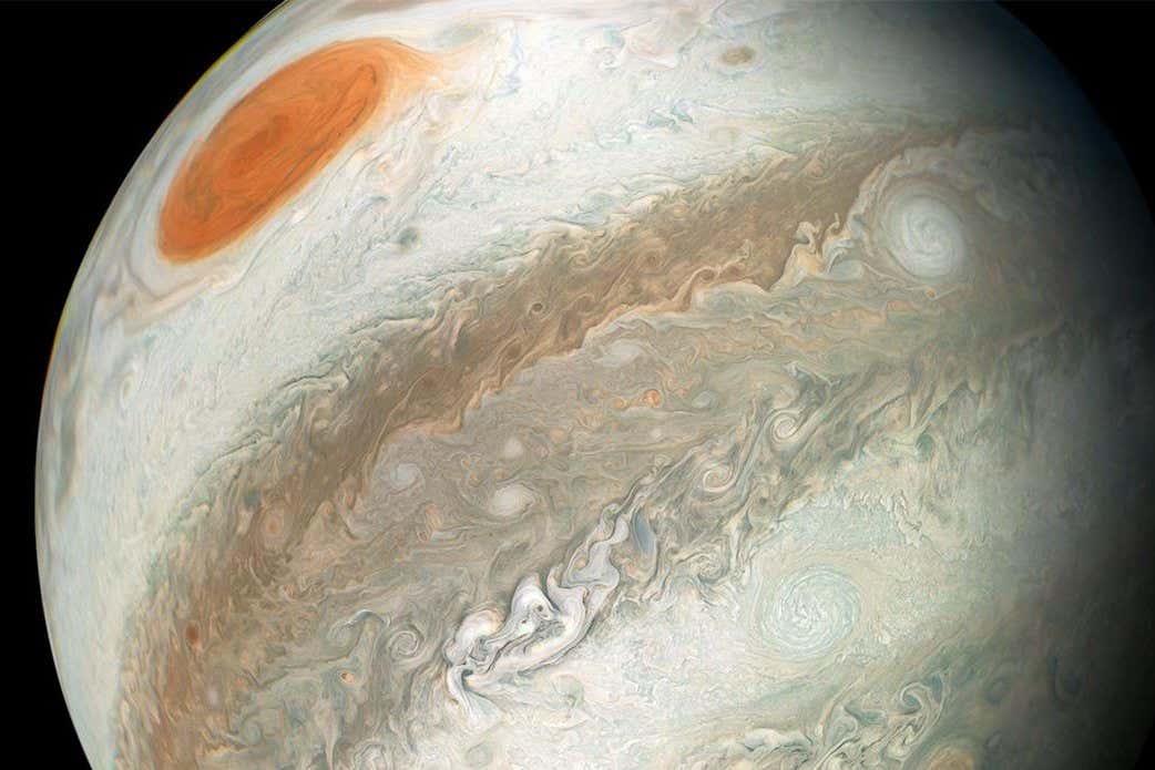 Jupiter as captured by NASA's Juno spacecraft