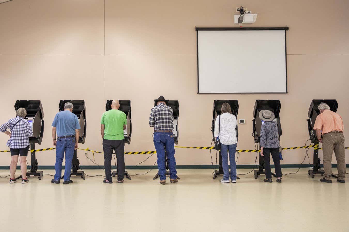 Voters cast ballots