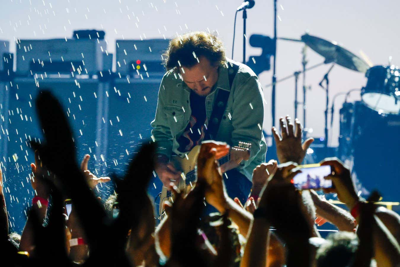 The band Pearl Jam playing in Barcelona, Spain, earlier this month