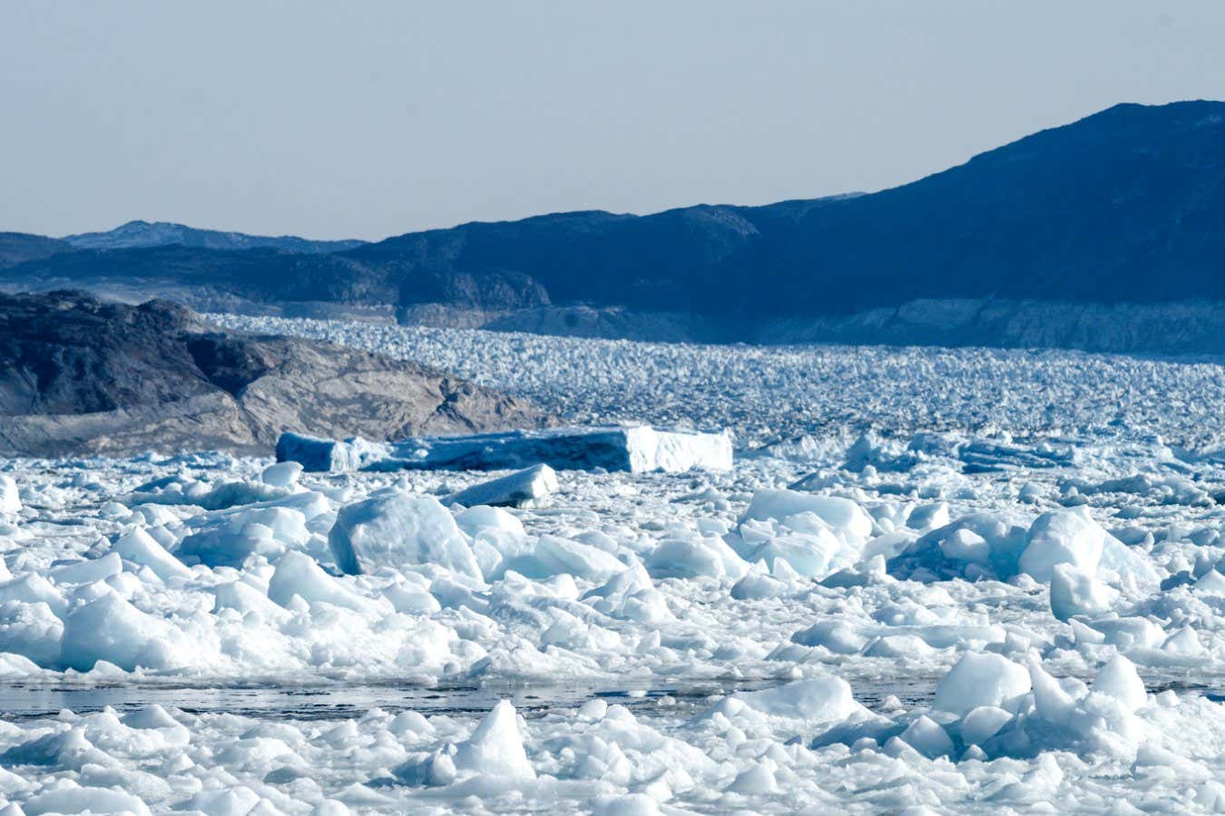 Icebergs floating in the Labrador Sea, Nuuk Fjord, Sermersooq, Greenland; Shutterstock ID 1838040322; purchase_order: -; job: -; client: -; other: -