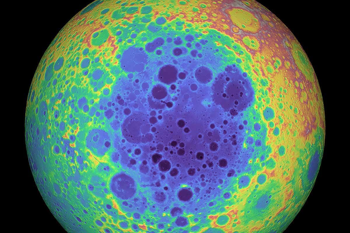 False colour image of the South Pole-Aitken Basin